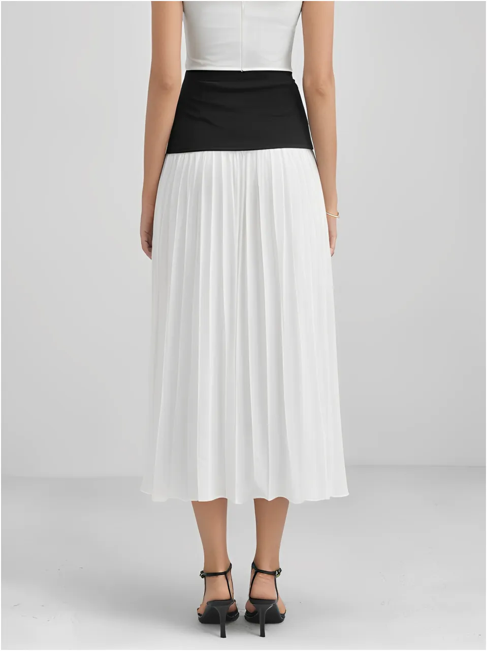 Chiffon Pleated High Waist Skirt sold by COMMENSE product image thumbnail 5