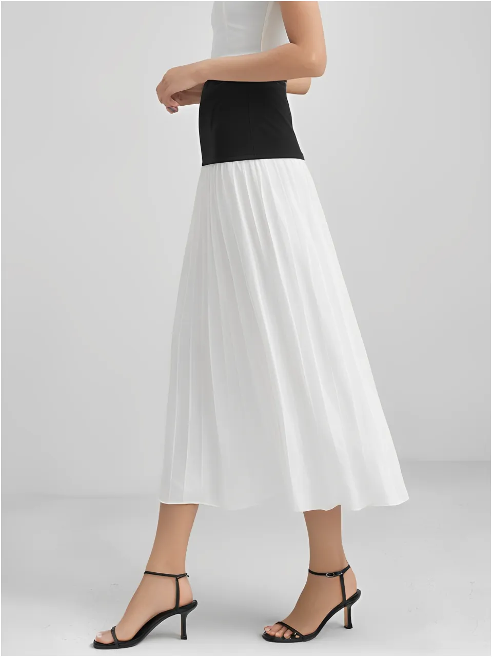 Chiffon Pleated High Waist Skirt sold by COMMENSE product image thumbnail 2