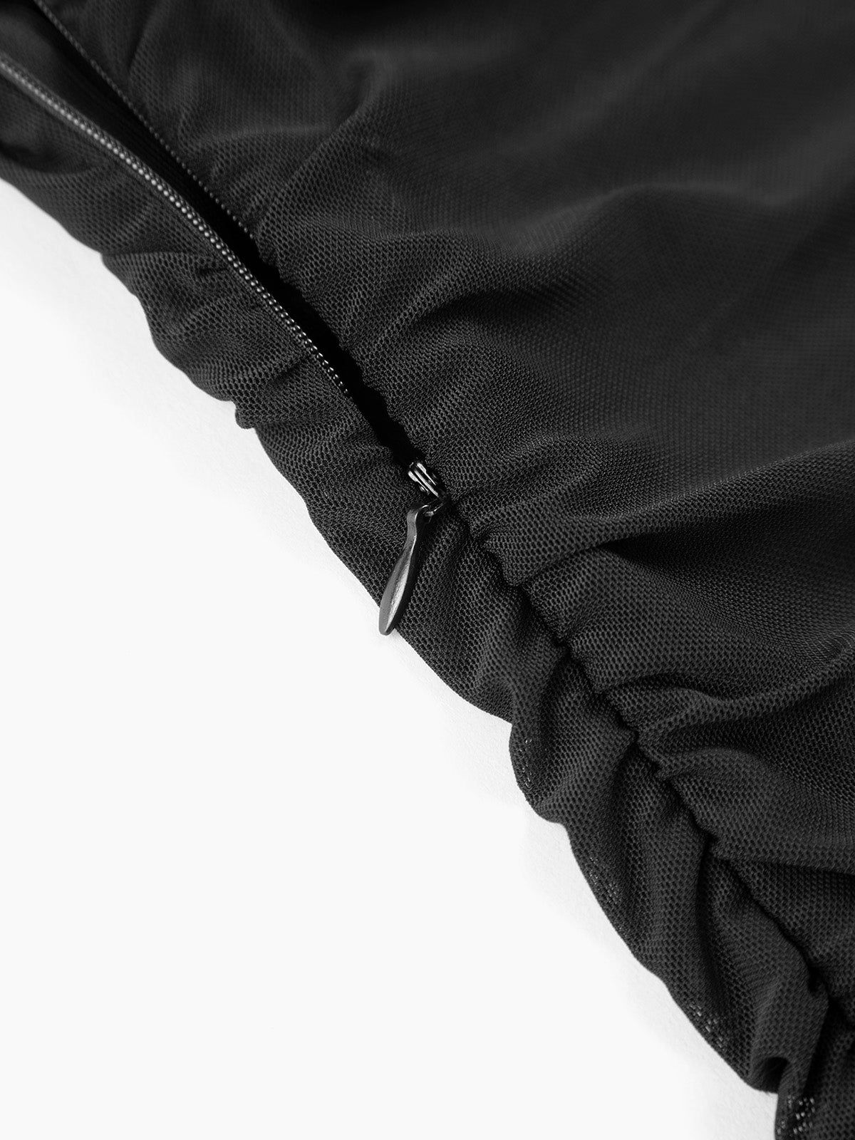 One Shoulder Mesh Ruched Short Dress sold by COMMENSE product image thumbnail 4