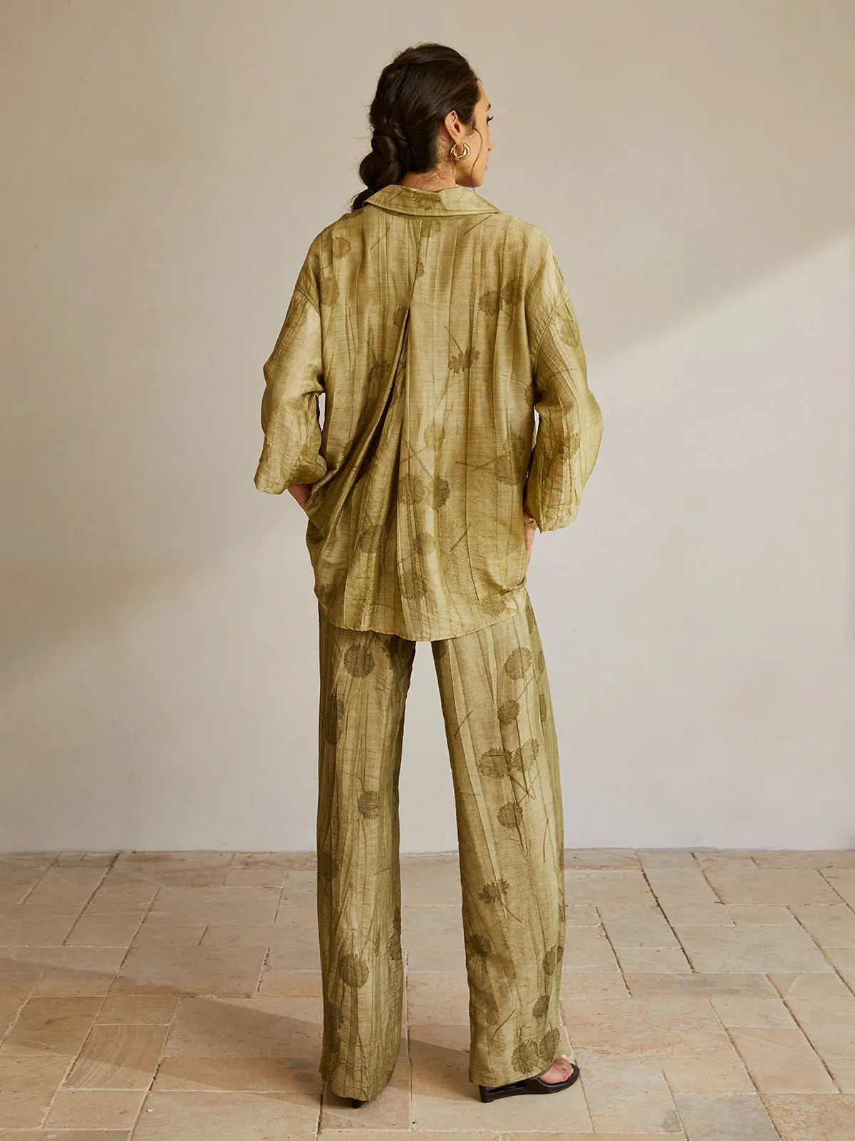 Jacquard Collar 3/4 Length Sleeve Shirt sold by COMMENSE product image thumbnail 4