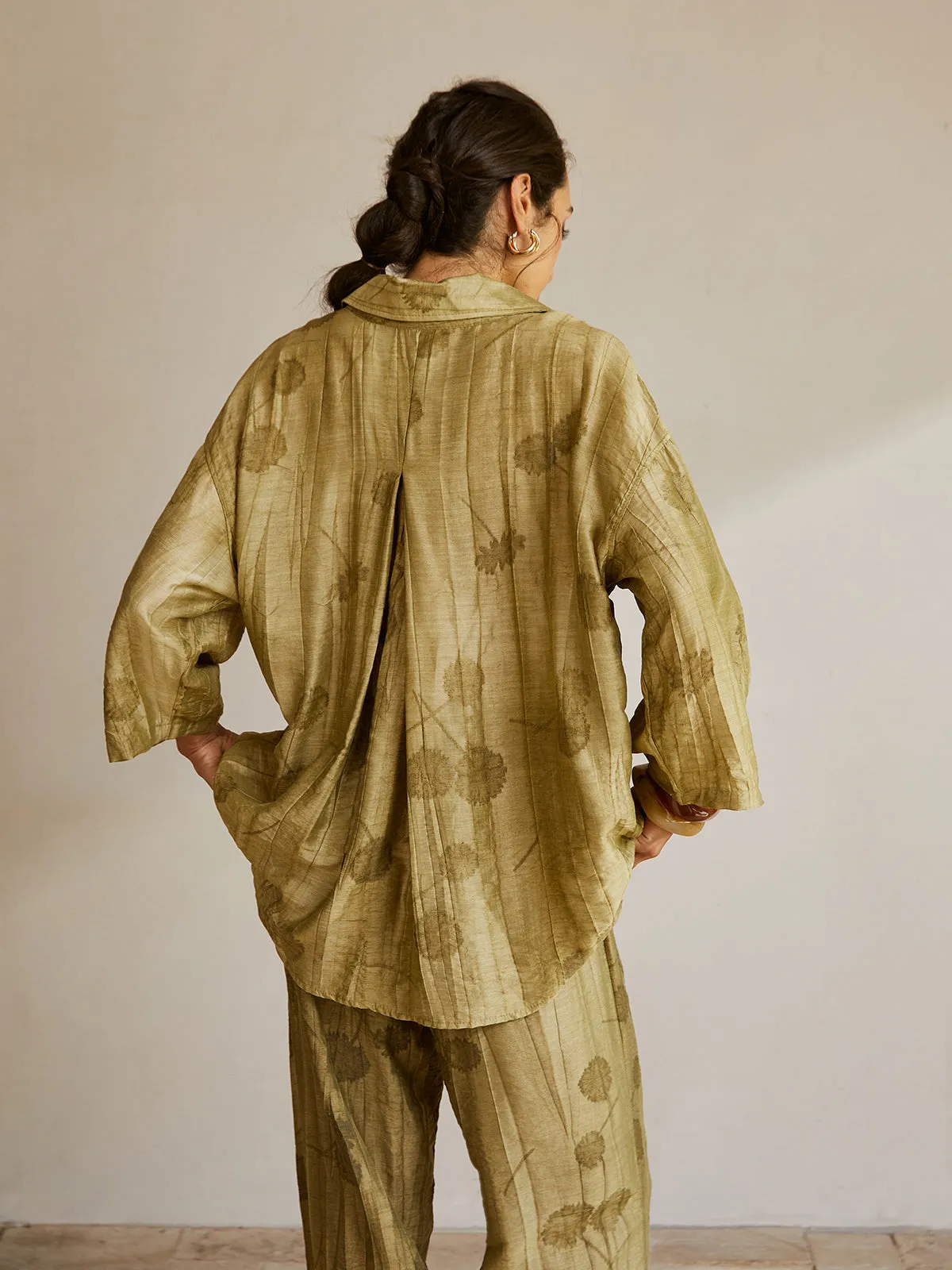 Jacquard Collar 3/4 Length Sleeve Shirt sold by COMMENSE product image thumbnail 2