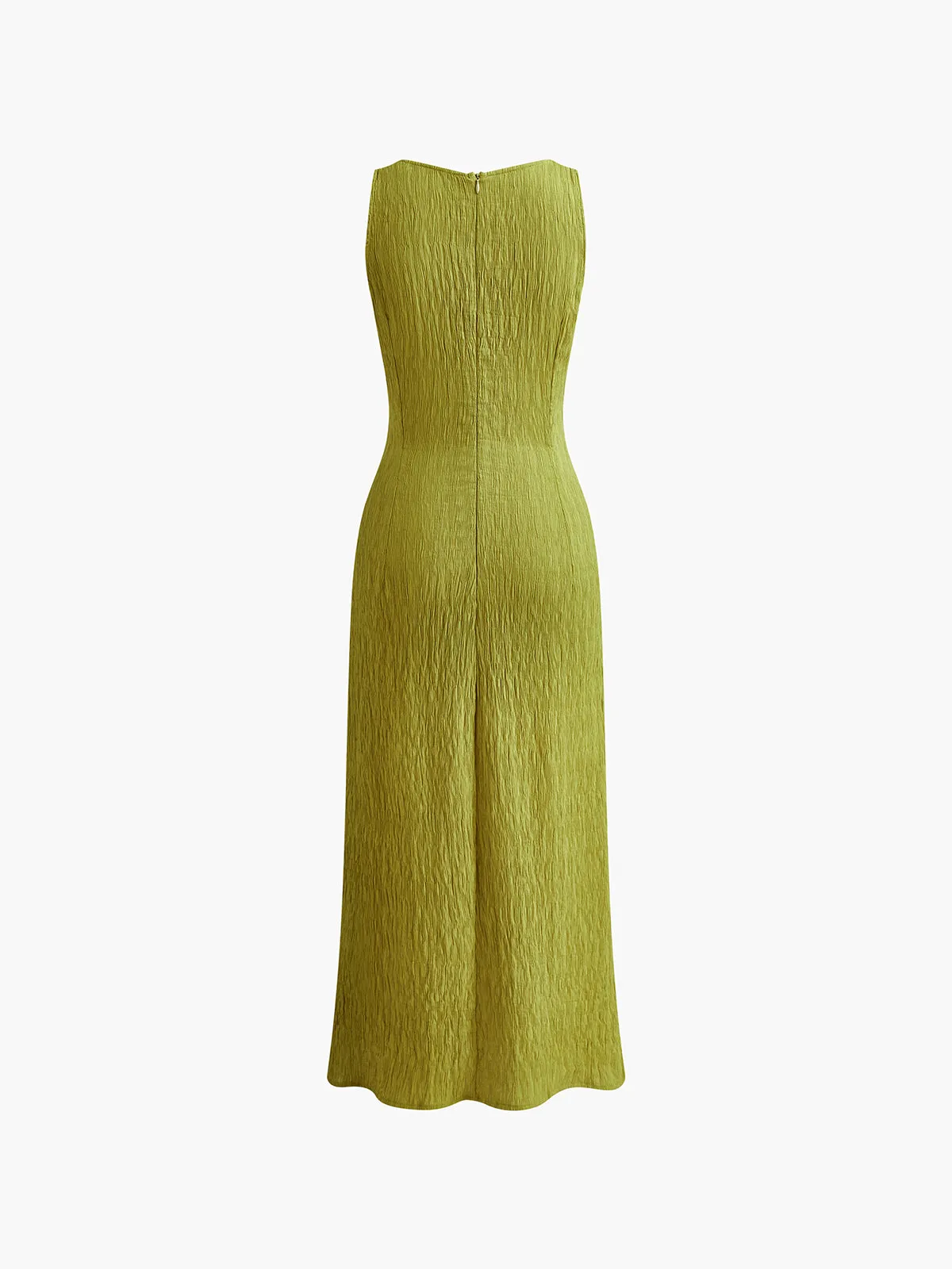 Knotted Zipper Tank Midi Dress sold by COMMENSE product image thumbnail 3