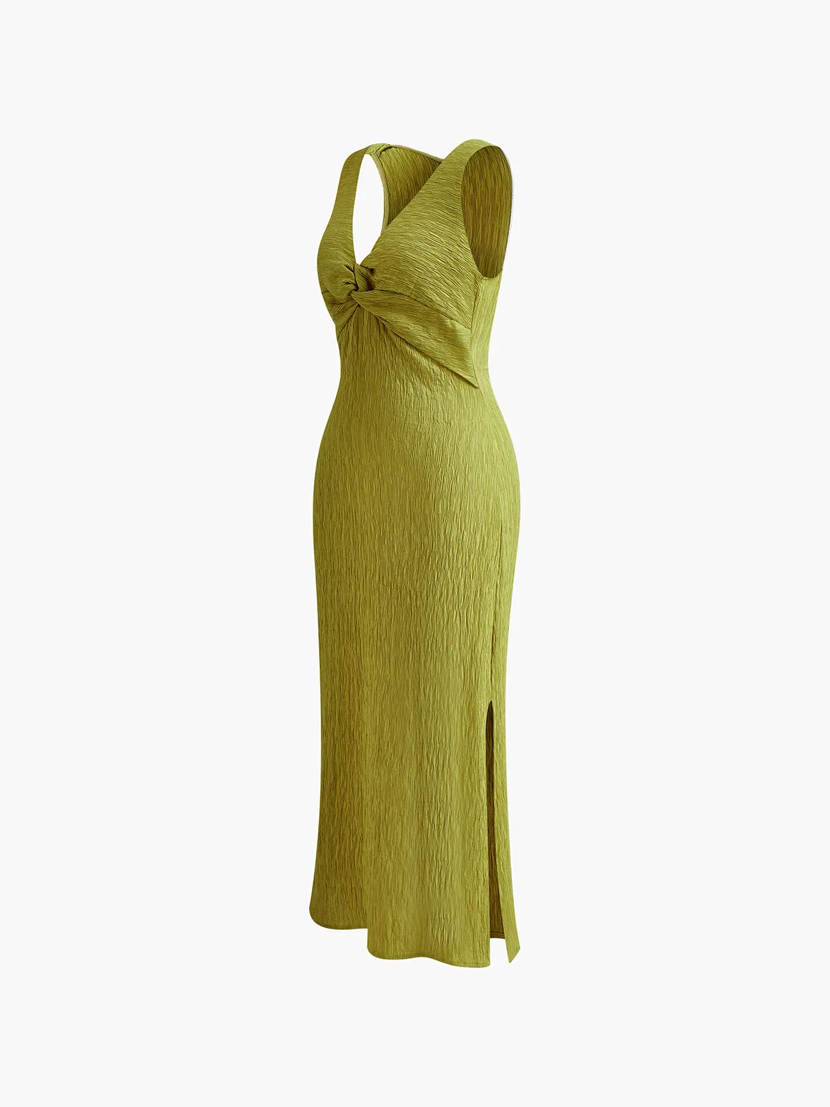 Knotted Zipper Tank Midi Dress sold by COMMENSE product image thumbnail 2