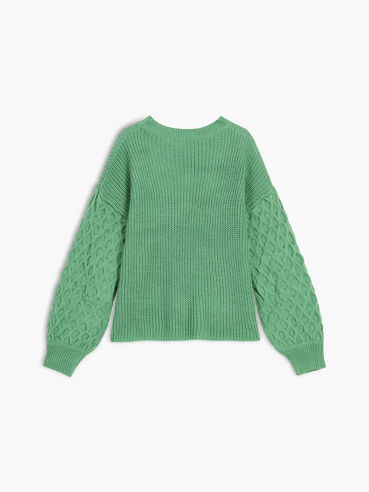 Acquainted Cable Knit Sweater sold by COMMENSE product image thumbnail 2