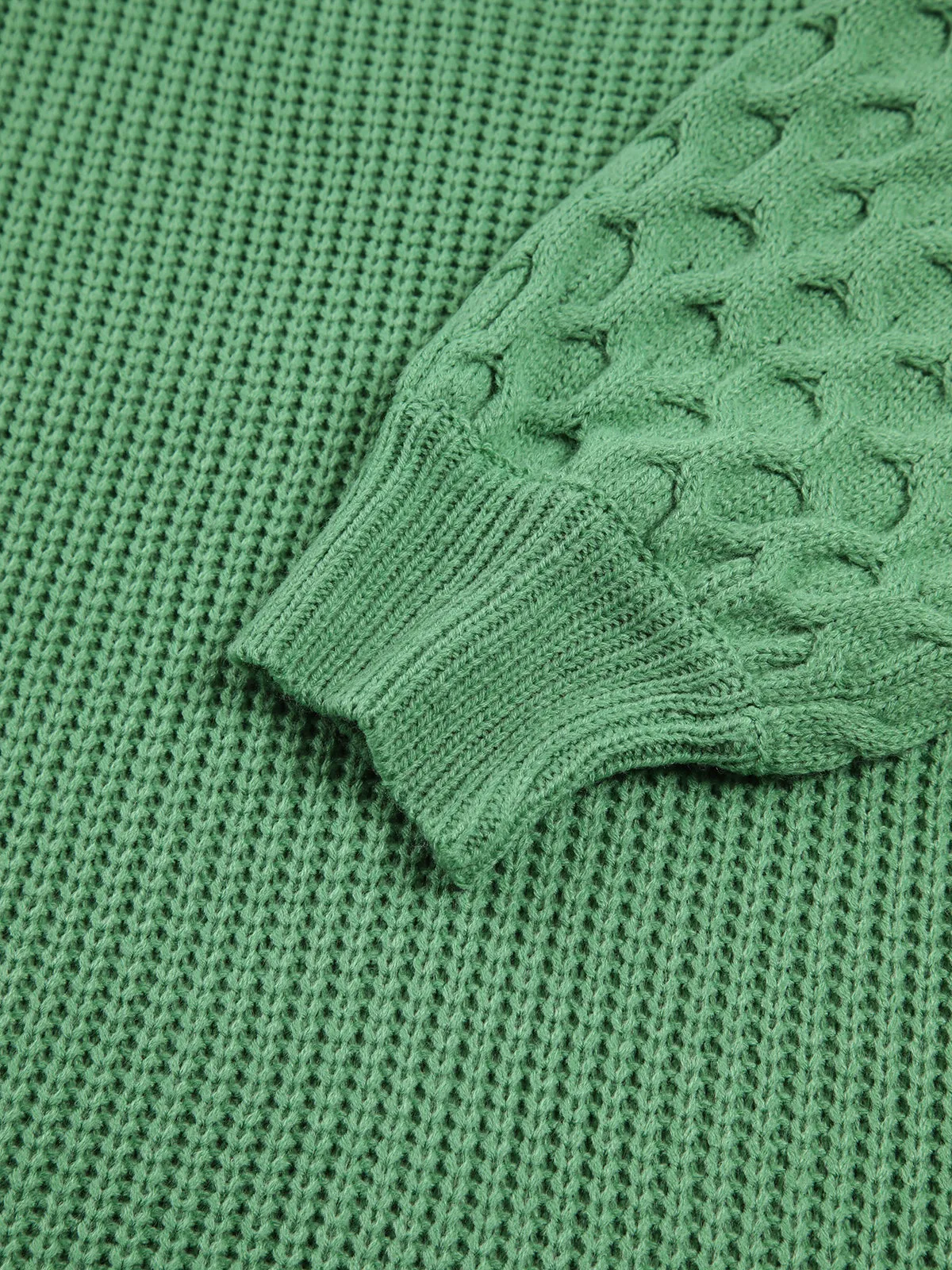 Acquainted Cable Knit Sweater sold by COMMENSE product image thumbnail 4