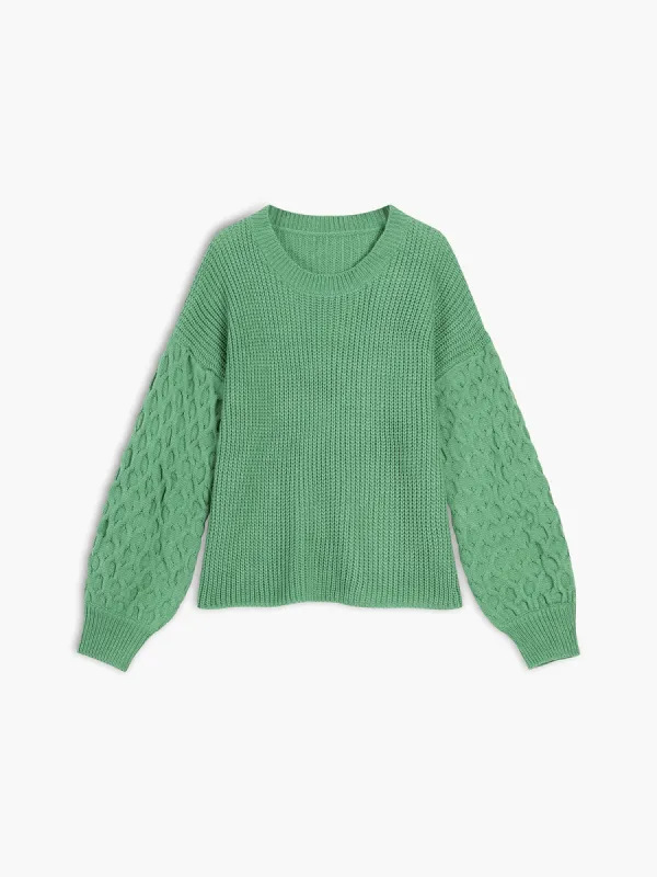 Acquainted Cable Knit Sweater sold by COMMENSE