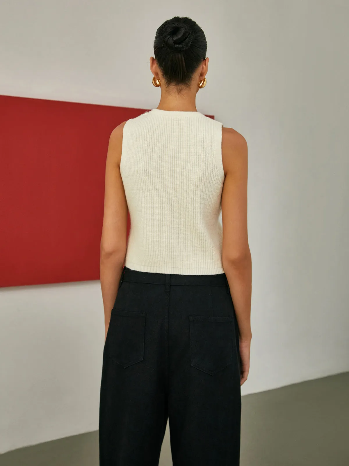 Creamy Button-Front Cardigan sold by COMMENSE product image thumbnail 5