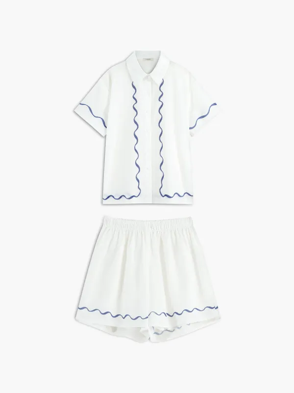 Trim Shirt & Shorts Set sold by COMMENSE