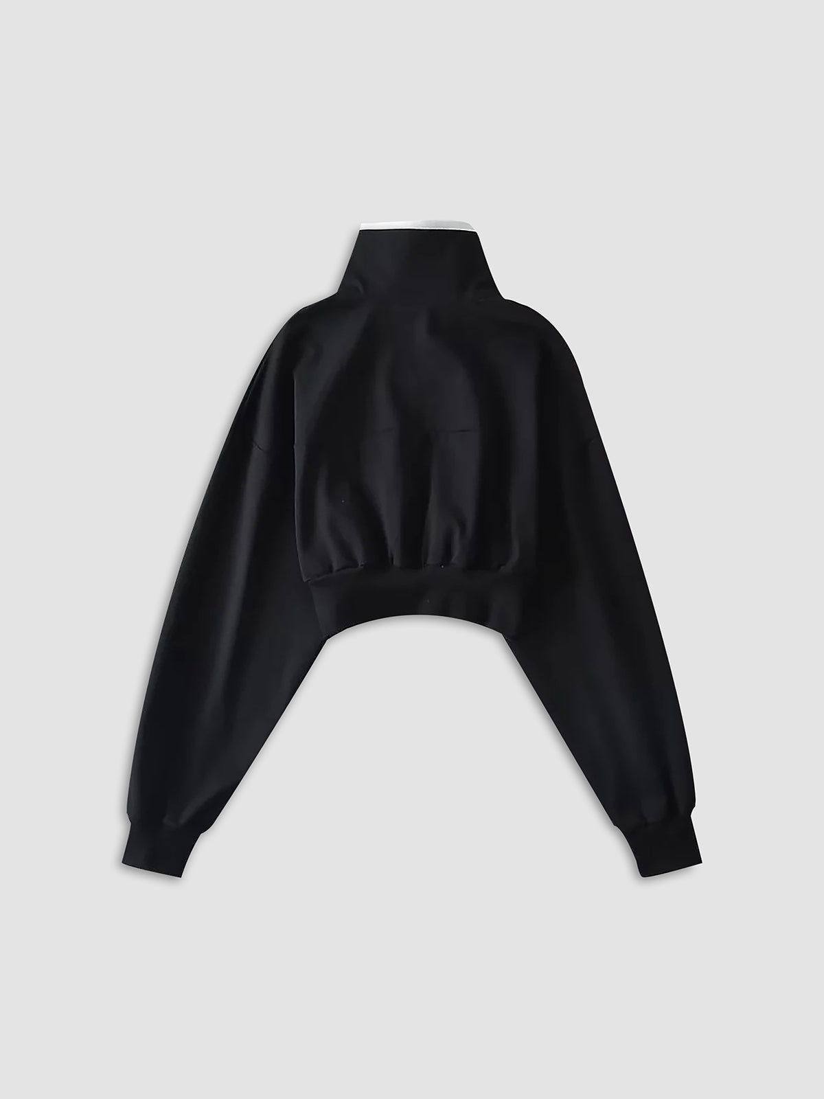 Zip Up Cropped Sweatshirt sold by COMMENSE product image thumbnail 2