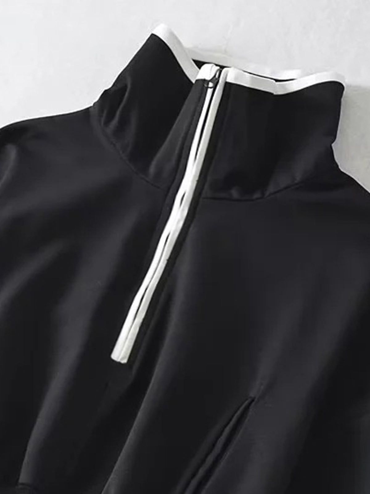 Zip Up Cropped Sweatshirt sold by COMMENSE product image thumbnail 3