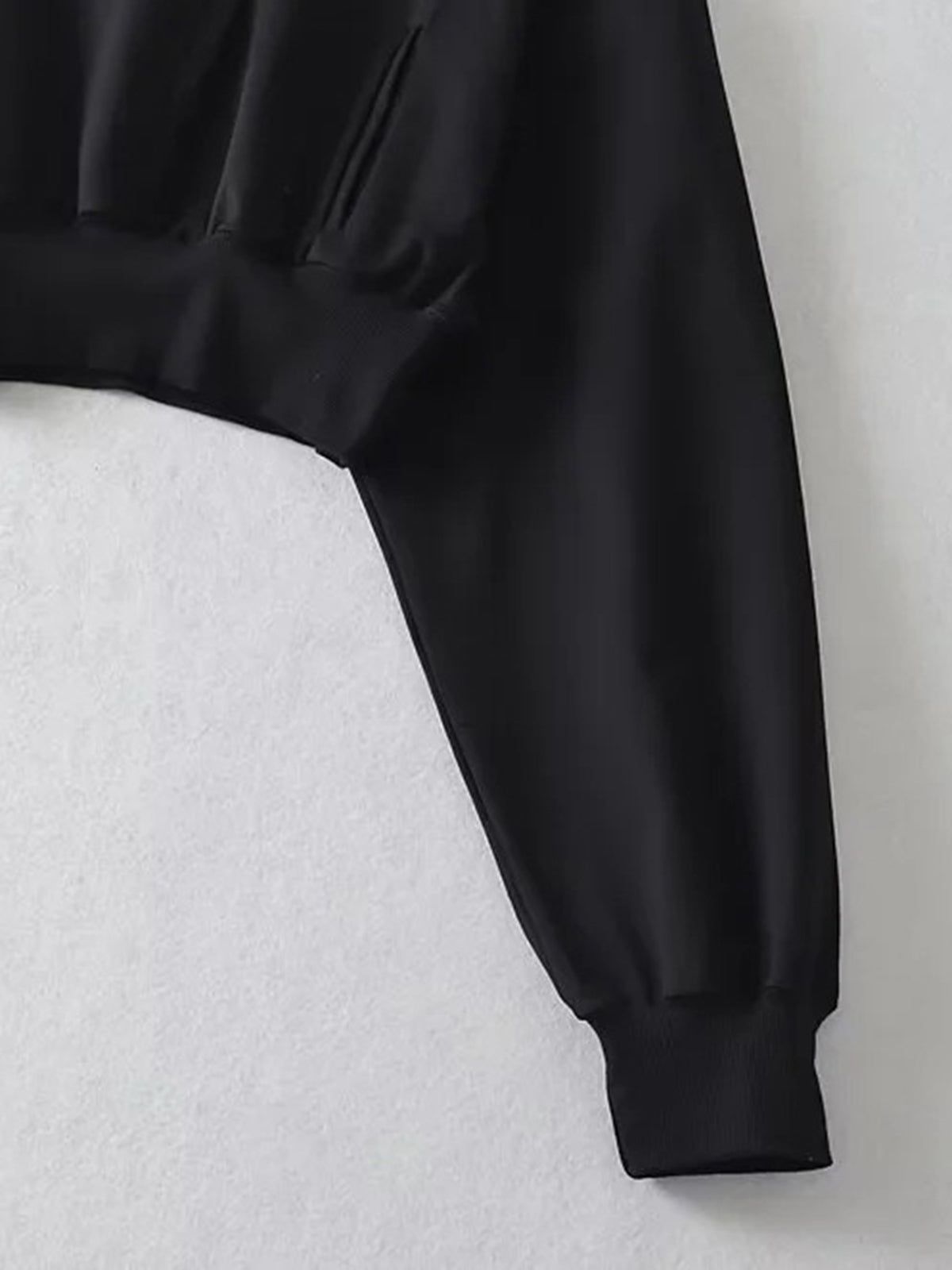 Zip Up Cropped Sweatshirt sold by COMMENSE product image thumbnail 4