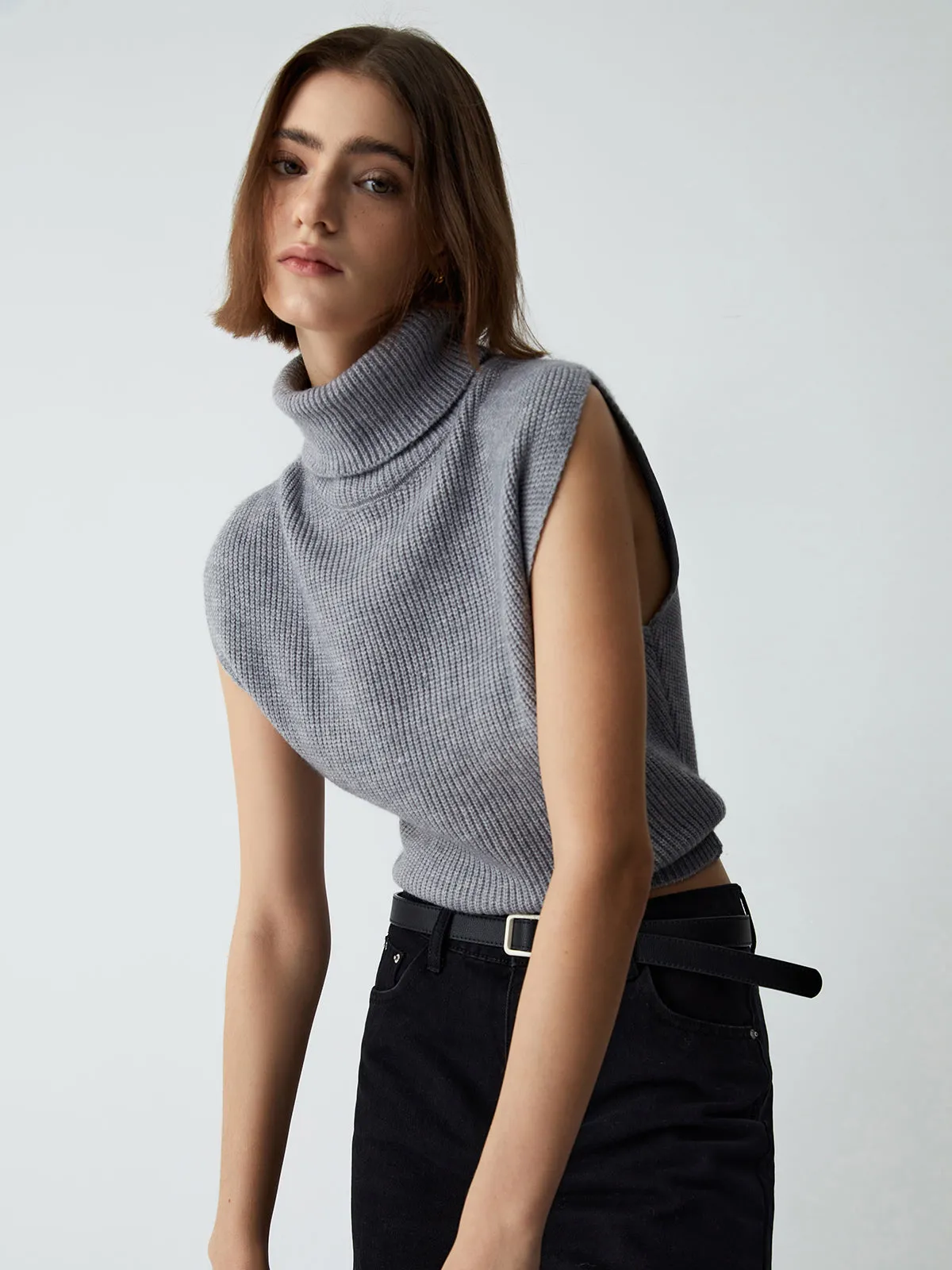 Essential Turtleneck Sweater Vest sold by COMMENSE