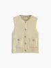 Button Pockets Sweater Vest sold by COMMENSE