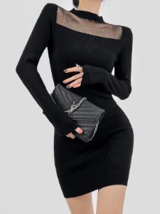 Midnight Secrets Mesh Short Dress sold by COMMENSE