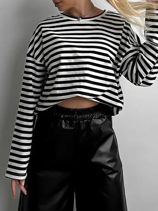 Oversized Leisure Stripe Shirt sold by COMMENSE