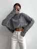 Cable Knit Turtleneck Oversized Sweater sold by COMMENSE
