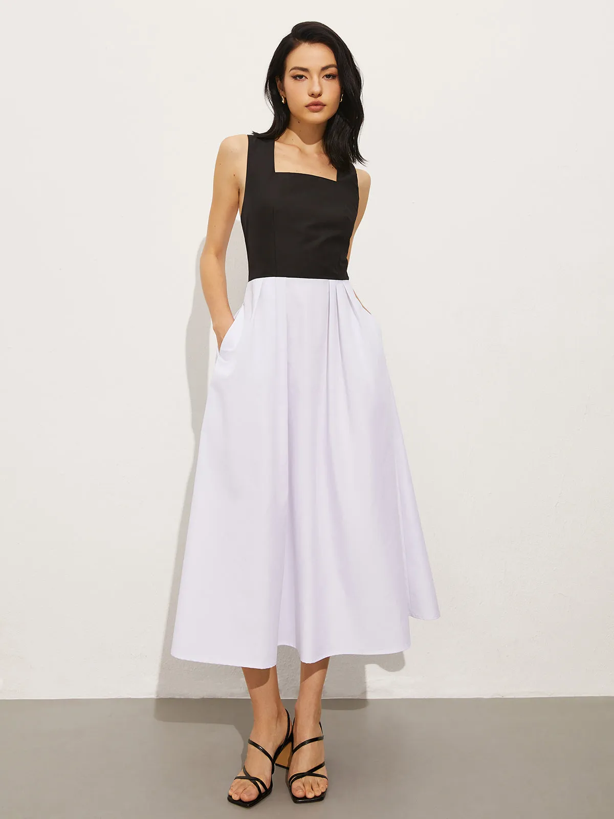 Square Neck Criss Cross Dress sold by COMMENSE product image thumbnail 2
