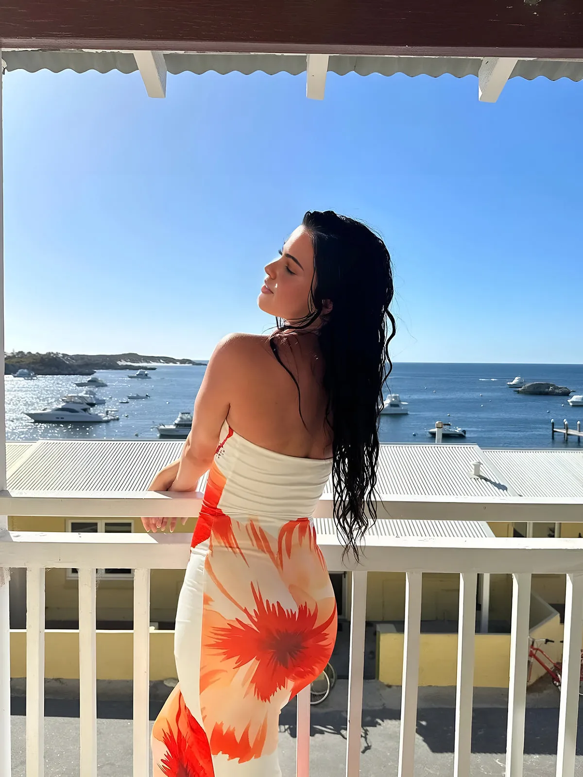 Floral Print Vacation Tube Long Dress sold by COMMENSE product image thumbnail 2
