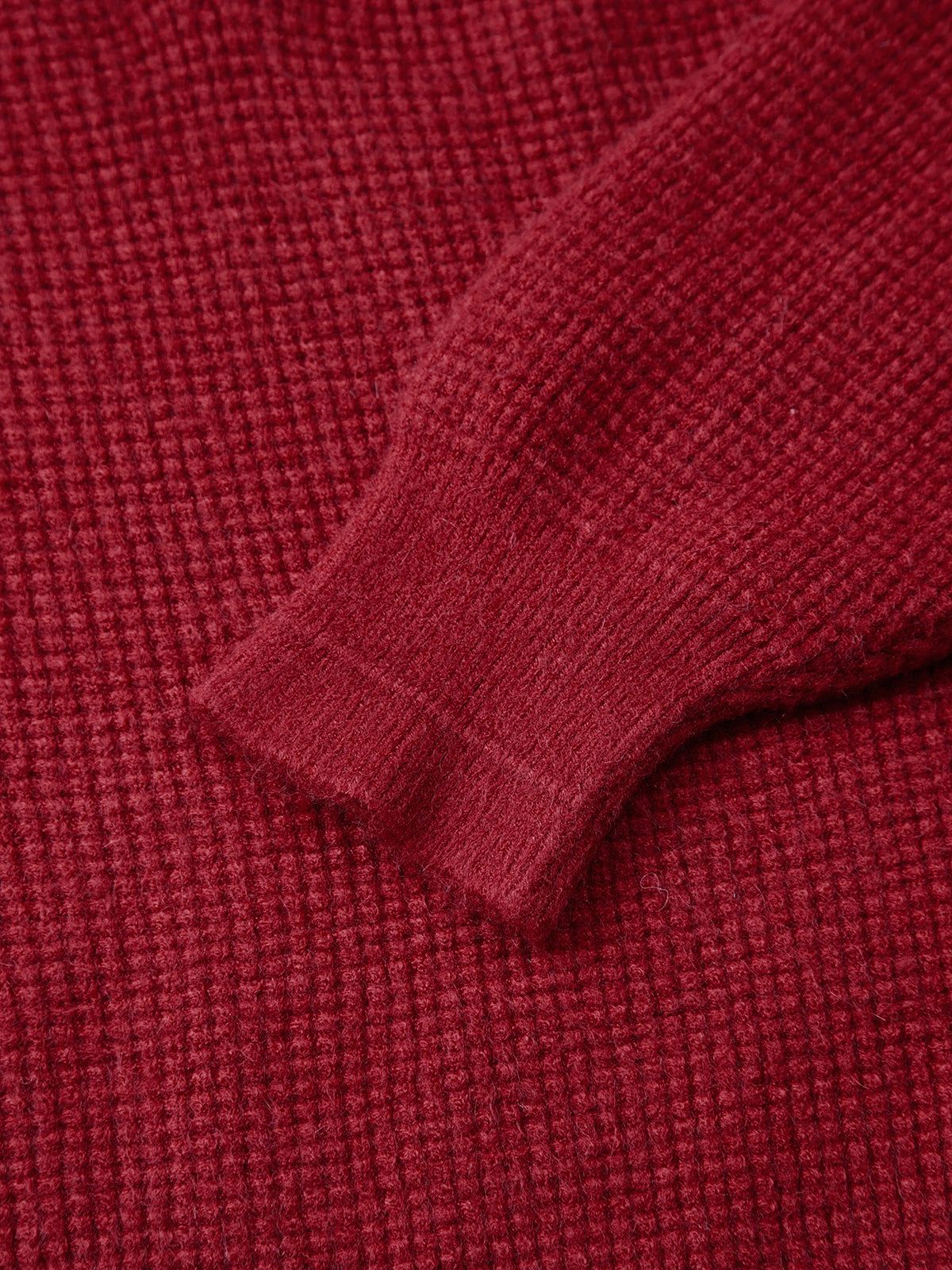 Poinsettia V-Neck Sweater sold by COMMENSE product image thumbnail 4