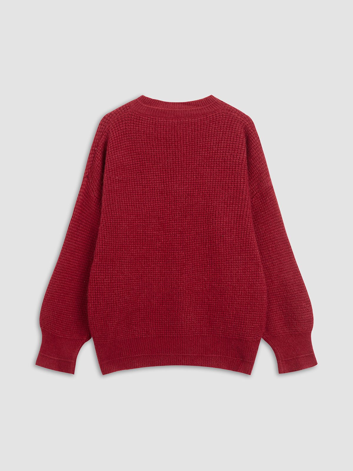 Poinsettia V-Neck Sweater sold by COMMENSE product image thumbnail 3