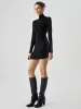 Contrast Trim Turtleneck Long Sleeve Mini Dress sold by COMMENSE
