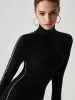 Contrast Trim Turtleneck Long Sleeve Mini Dress sold by COMMENSE