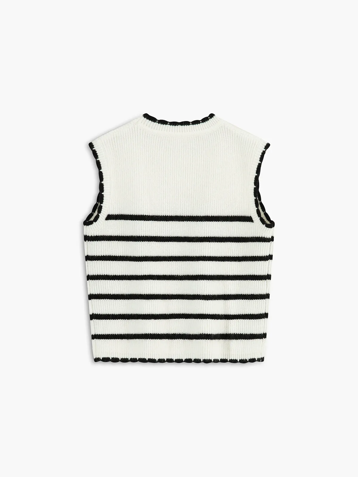 Contrast Striped Knitted Top sold by COMMENSE product image thumbnail 4