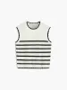 Contrast Striped Knitted Top sold by COMMENSE