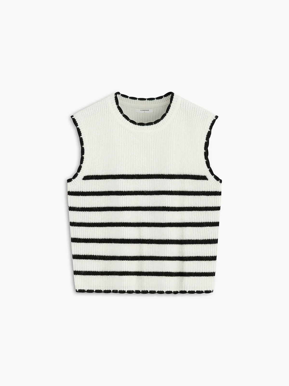 Contrast Striped Knitted Top sold by COMMENSE product image thumbnail 3
