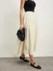 Cotton Blends Pleated Skirt Without Belt sold by COMMENSE