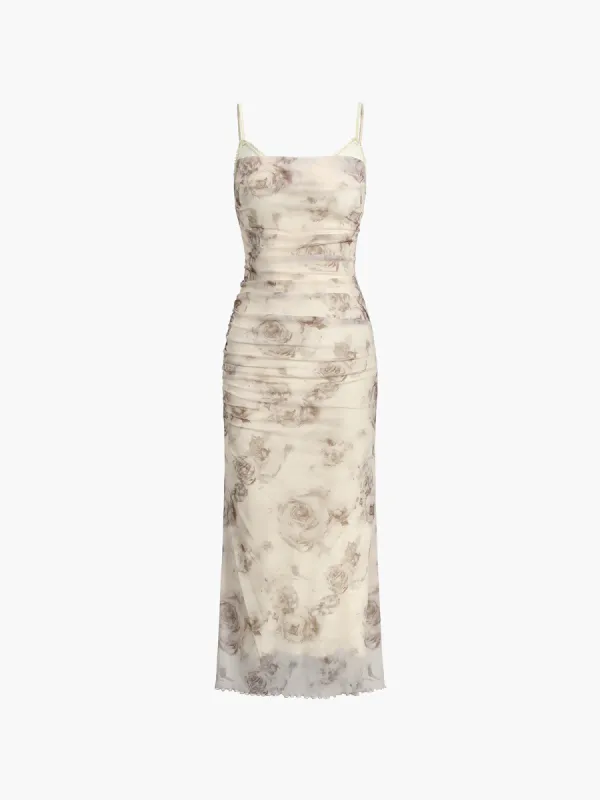 Roses Paradise Floral Cami Long Dress sold by COMMENSE