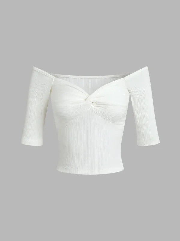 Snowflake Twist Textured Shirt sold by COMMENSE