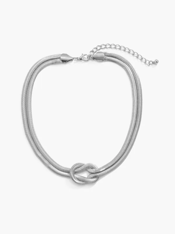 Snake Shape Knotted Necklace sold by COMMENSE
