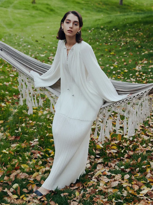 Oversized Metal Sheer Blouse sold by COMMENSE