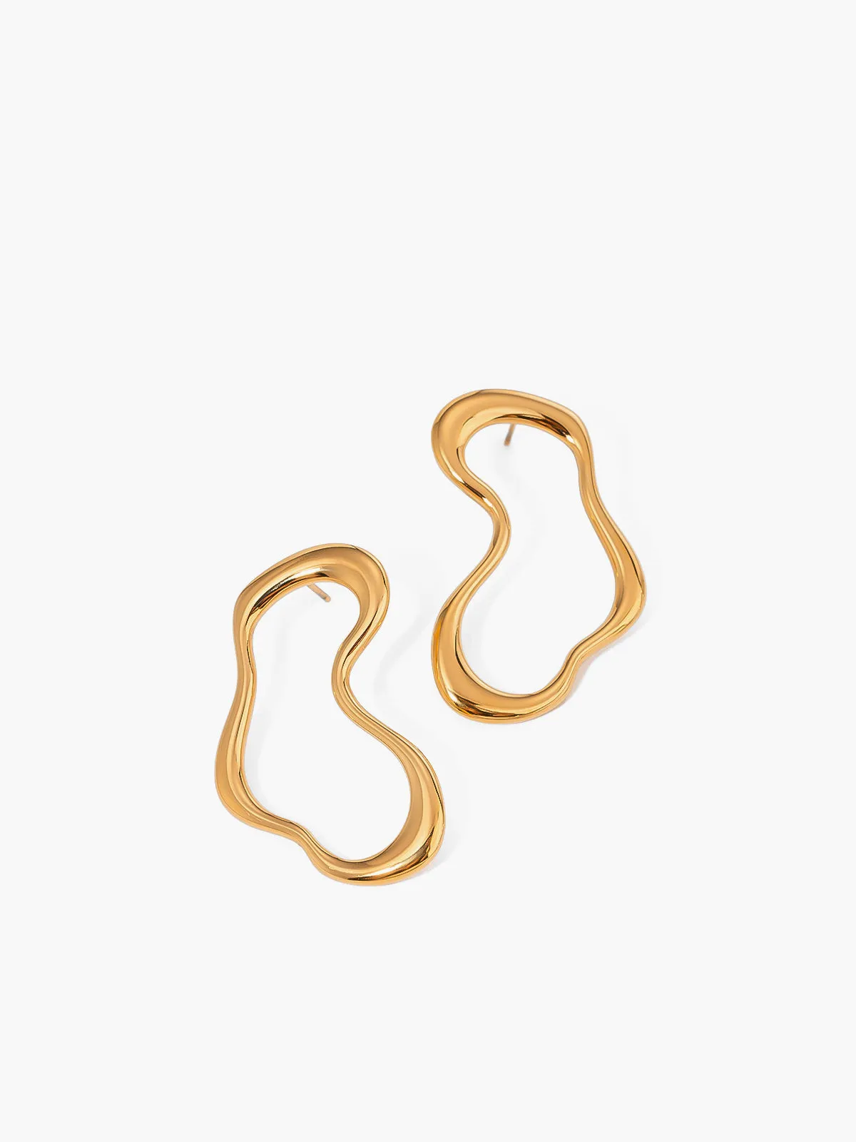 Irregular Metal Stud Earrings sold by COMMENSE product image thumbnail 4