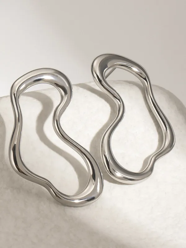 Irregular Metal Stud Earrings sold by COMMENSE