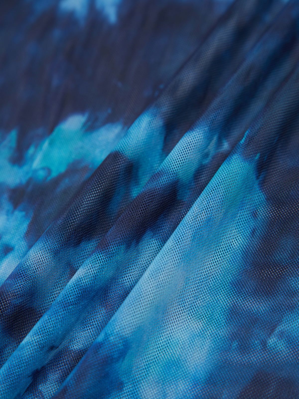 Deep Ocean Tie Dye Mesh Long Dress sold by COMMENSE product image thumbnail 4