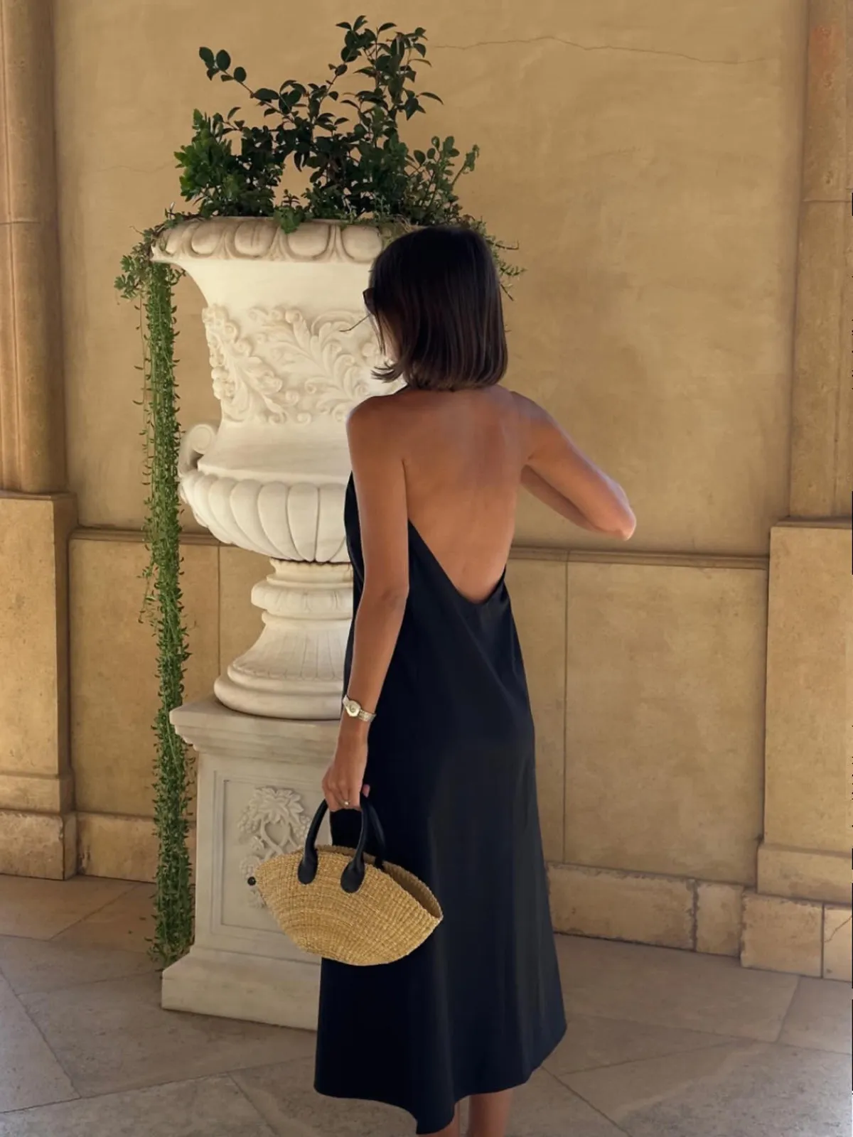 Halter Backless Satin Long Dress sold by COMMENSE product image thumbnail 5