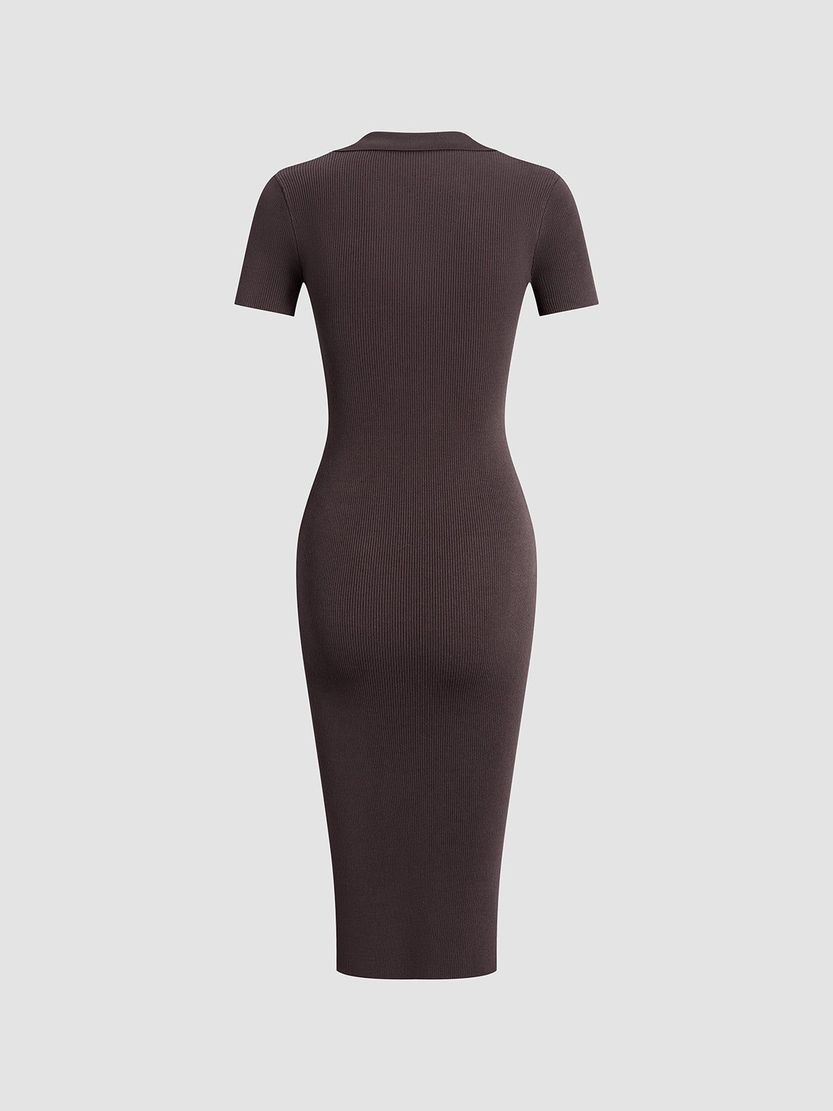 Solid Short Sleeve Sweater Dress sold by COMMENSE product image thumbnail 2