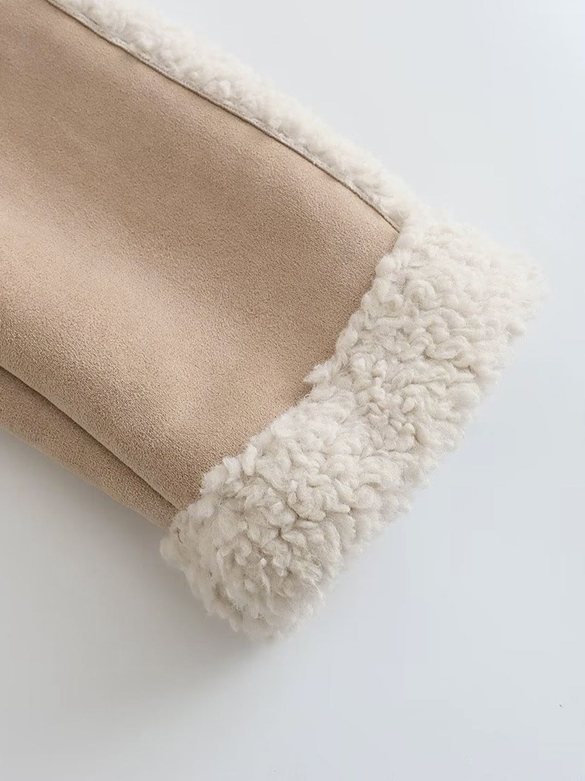 Essential Suede Shearling Collared Flight Jacket sold by COMMENSE product image thumbnail 2