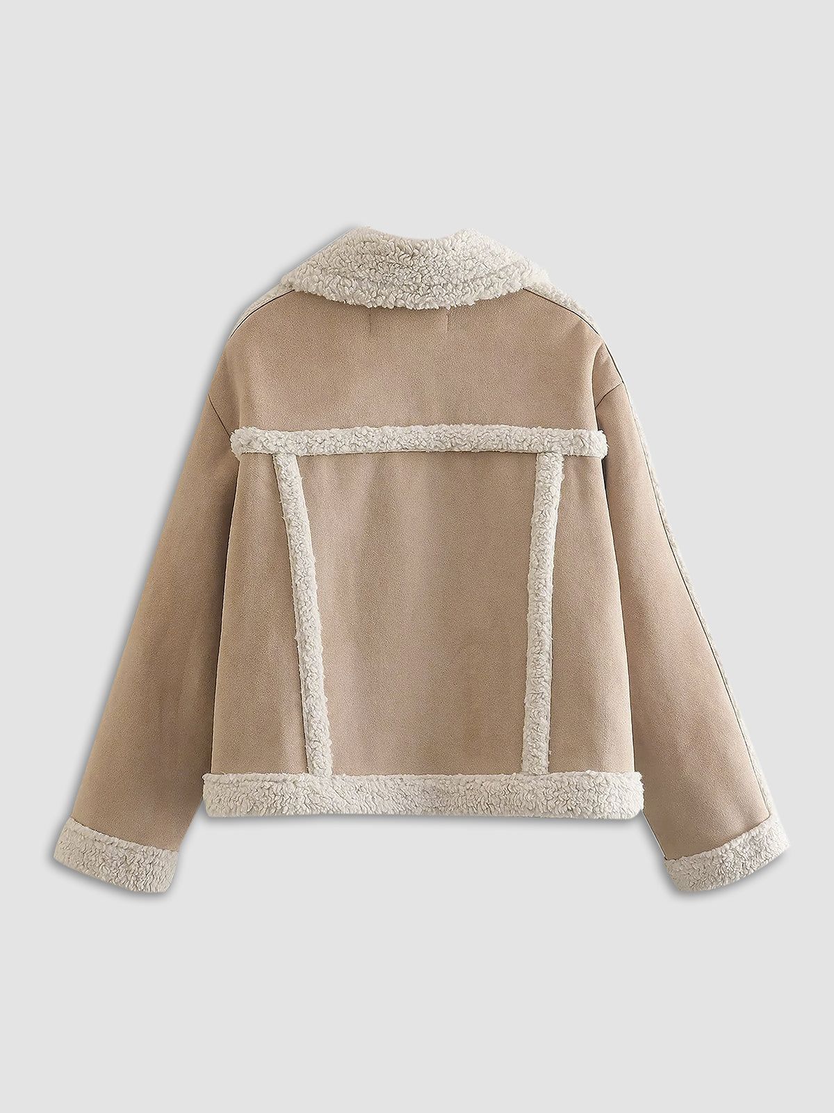 Essential Suede Shearling Collared Flight Jacket sold by COMMENSE product image thumbnail 3