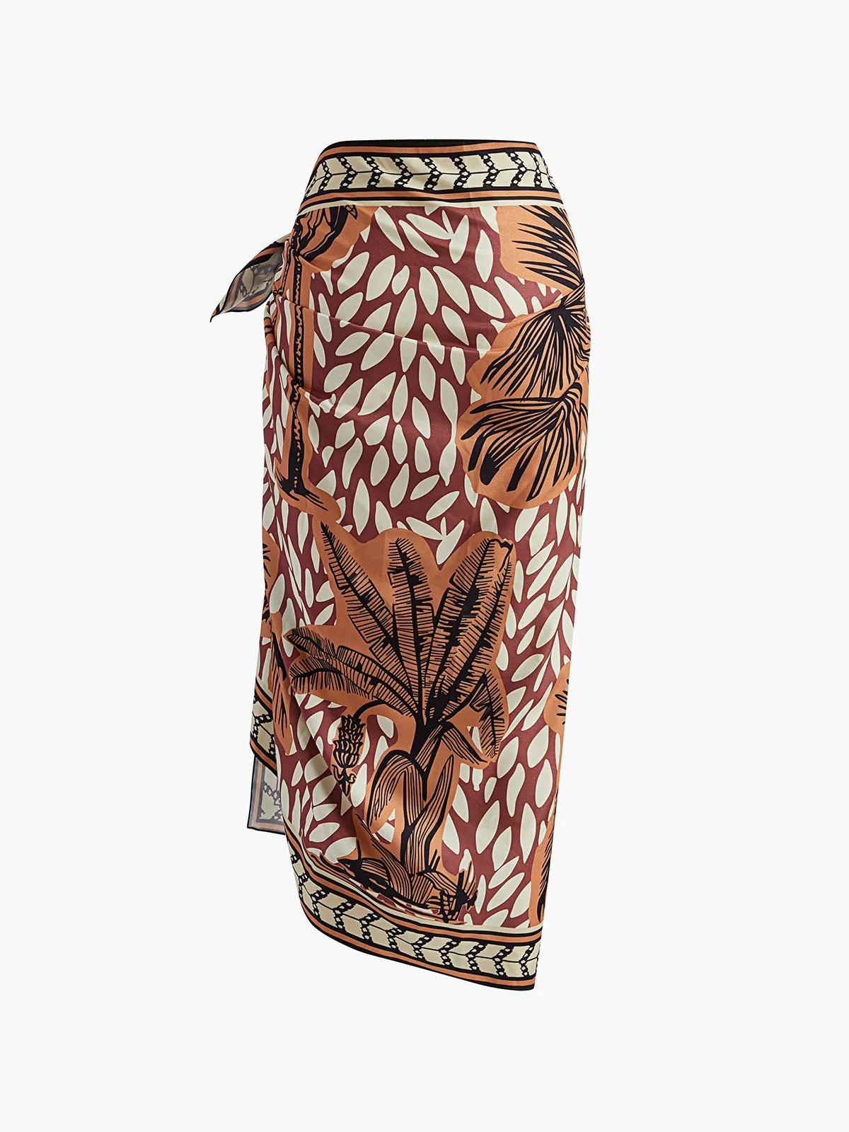 Floral Print Knotted Cover Up sold by COMMENSE product image thumbnail 2