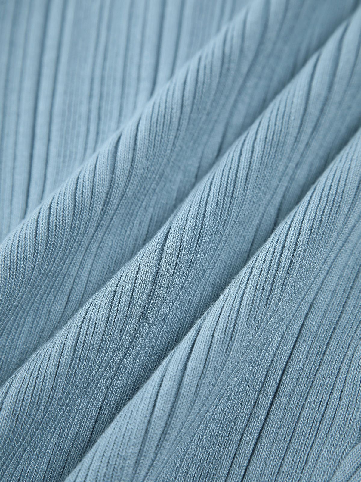 Baby Blue Knit Long Sleeve Midi Dress sold by COMMENSE product image thumbnail 4