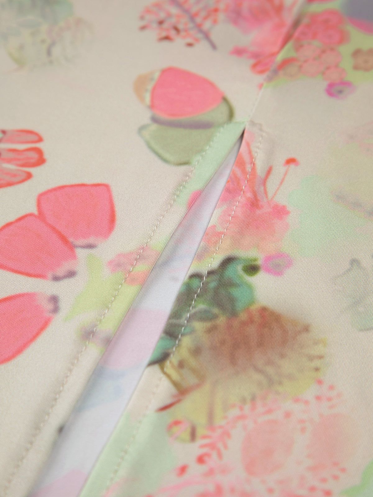 Cherry Blossom Floral Slit Midi Dress sold by COMMENSE product image thumbnail 3