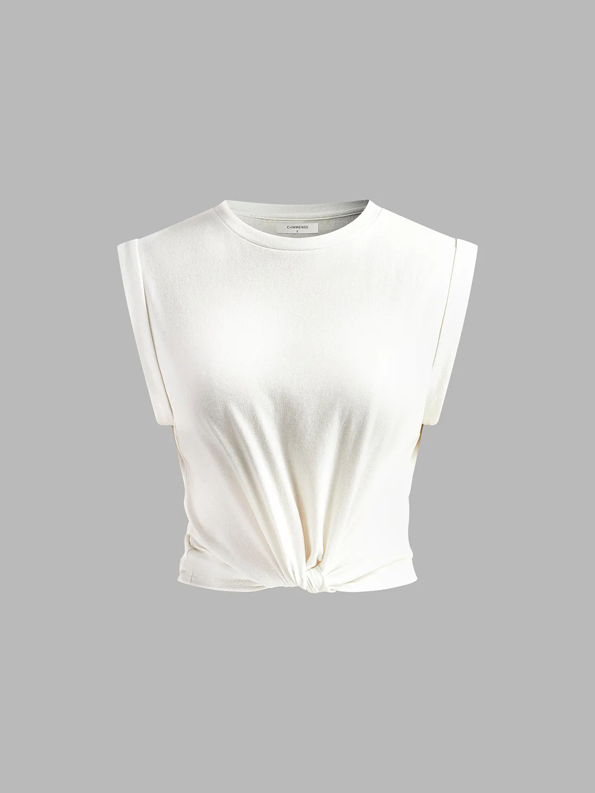 Cotton Knotted T-Shirt sold by COMMENSE