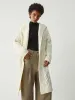 Cable Knit Hooded Longline Cardigan sold by COMMENSE