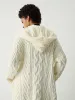 Cable Knit Hooded Longline Cardigan sold by COMMENSE