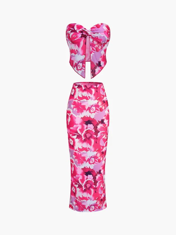 Floral Affairs Two Piece Skirt Set sold by COMMENSE