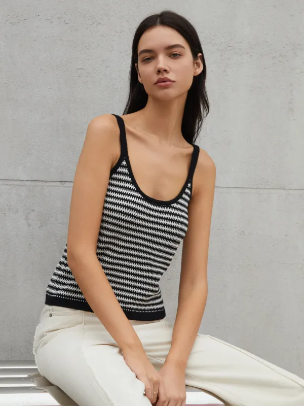 Casual Strip Texture Sweater Vest sold by COMMENSE