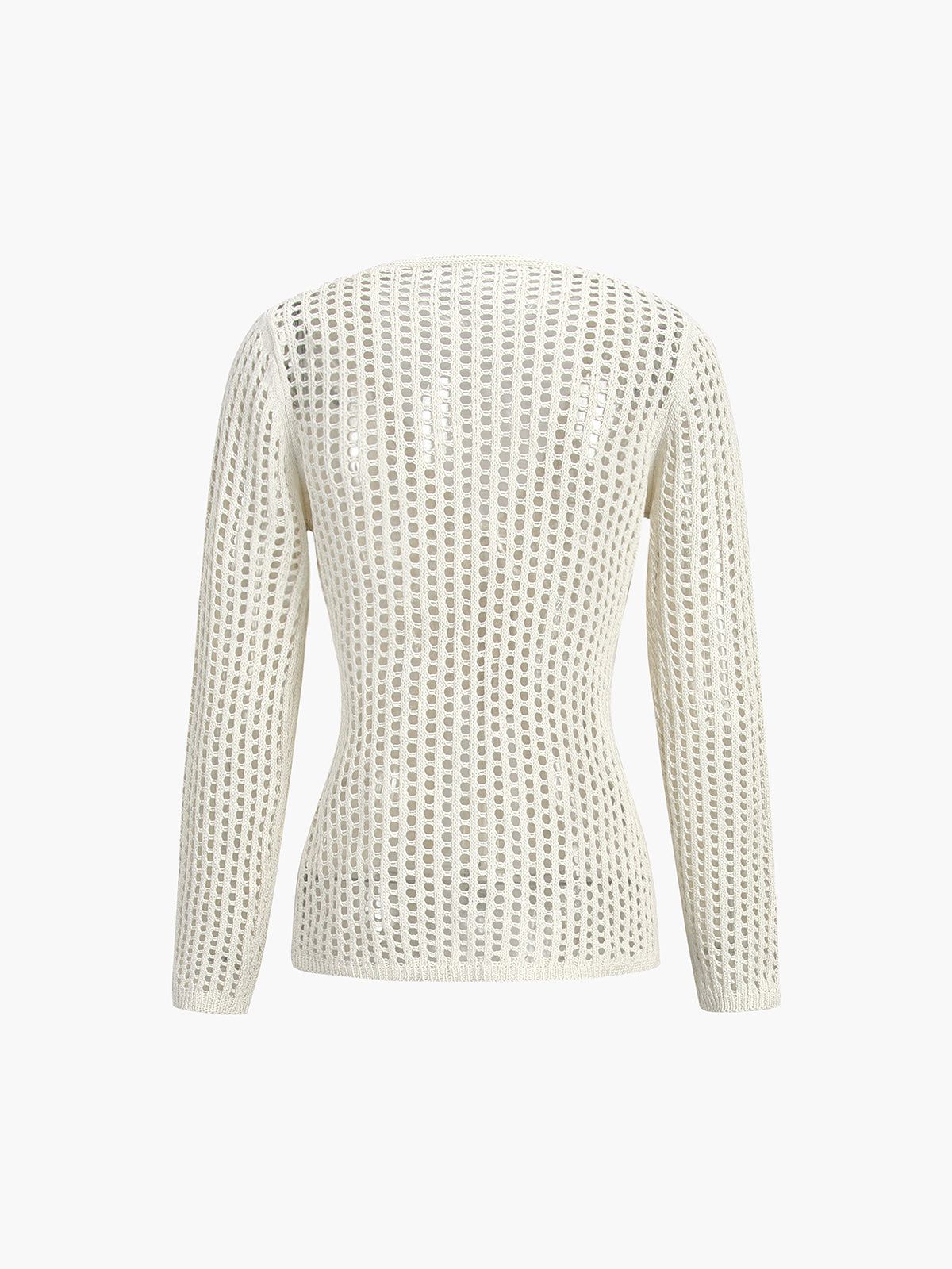 Crochet Tied Long Sleeve Cardigan sold by COMMENSE product image thumbnail 5